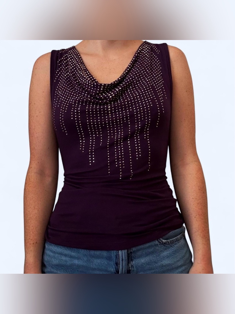 August Silk Cowl Neck Tank Top